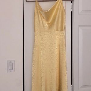 Yellow leopard dress.